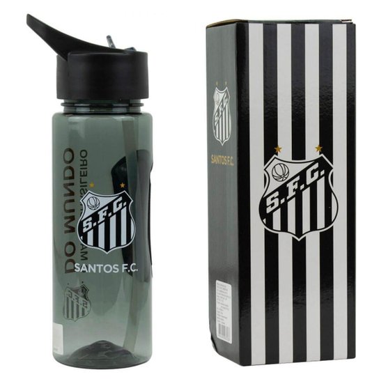 Garrafa Plástico Canudo Academia Apoio 700ml Santos