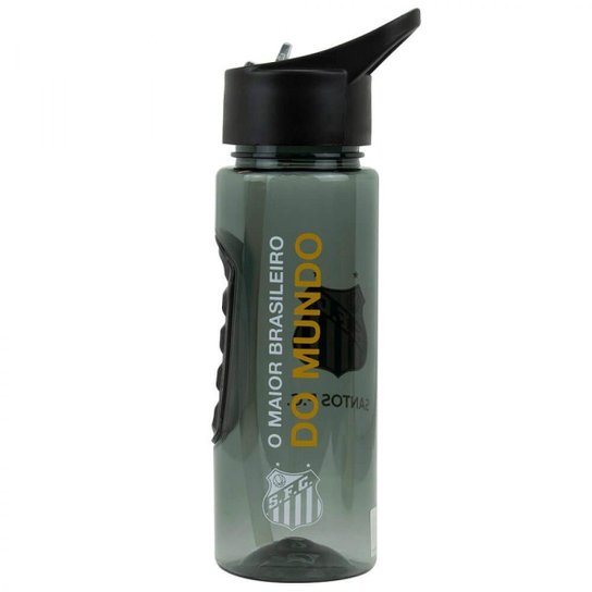 Garrafa Plástico Canudo Academia Apoio 700ml Santos