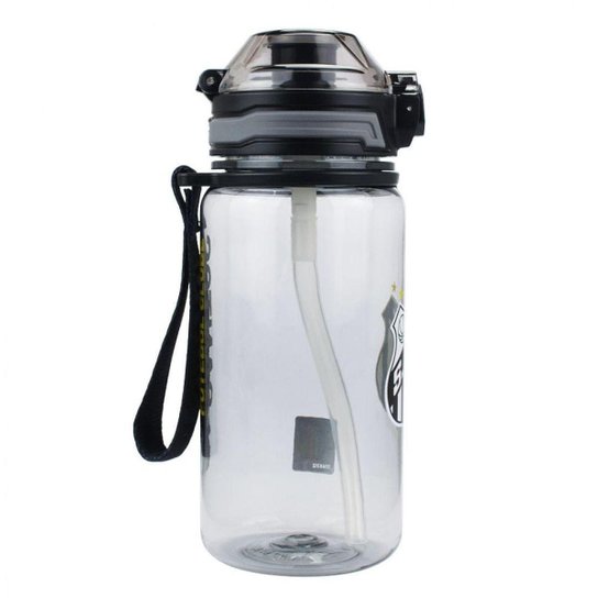 Garrafa Plástico Com Canudo 650ml - Santos