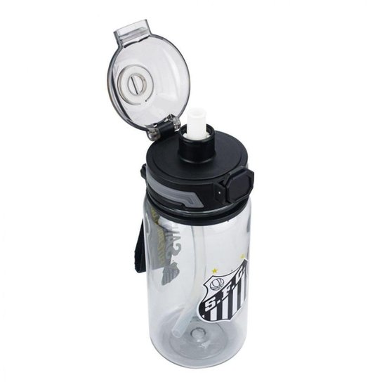 Garrafa Plástico Com Canudo 650ml - Santos
