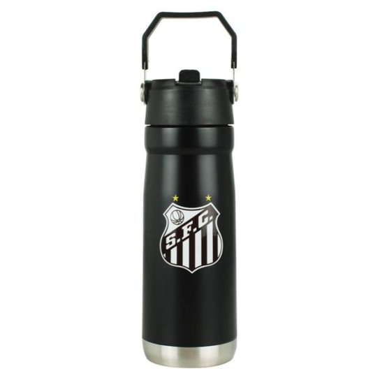 Garrafa Térmica Inox Alça Canudo Bico 650ml - Santos