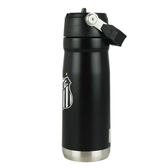 Garrafa Térmica Inox Alça Canudo Bico 650ml - Santos