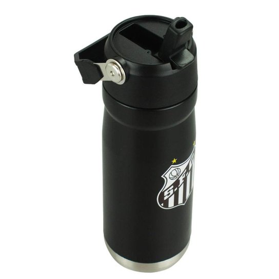 Garrafa Térmica Inox Alça Canudo Bico 650ml - Santos