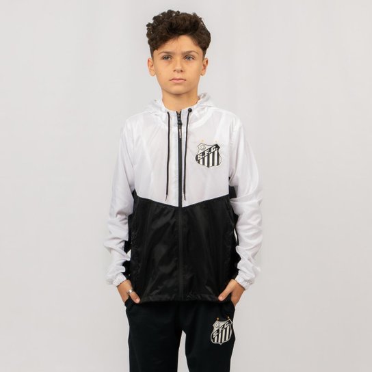 Jaqueta Santos Oficial Corta Vento Nylon Juvenil Surf Center