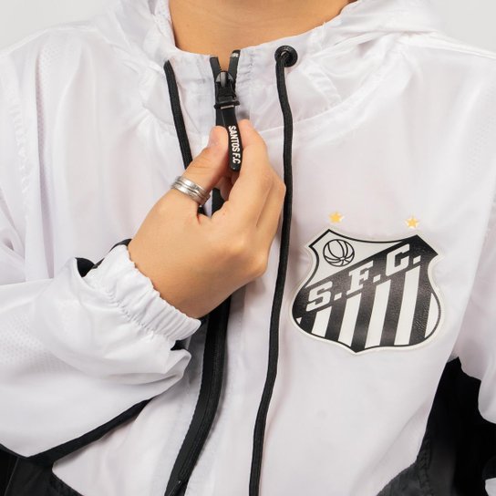 Jaqueta Santos Oficial Corta Vento Nylon Juvenil Surf Center