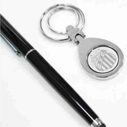 Jg Caneta De Metal Touchscreen Com Chaveiro - Santos