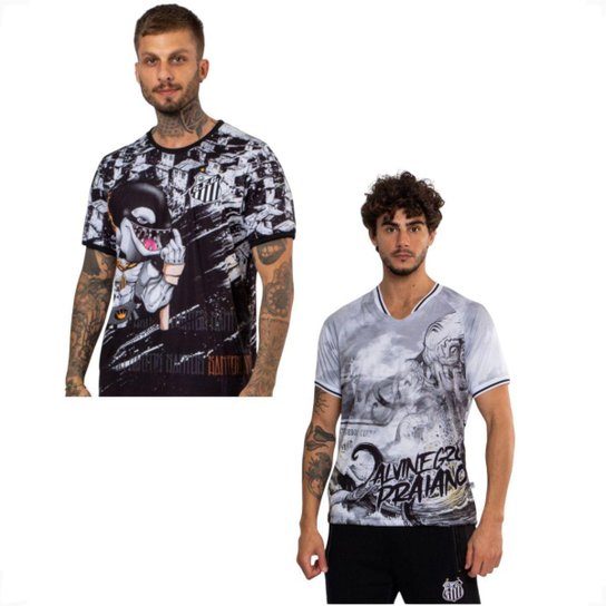 Kit 2 Camisetas Masculina Santos Surf Center
