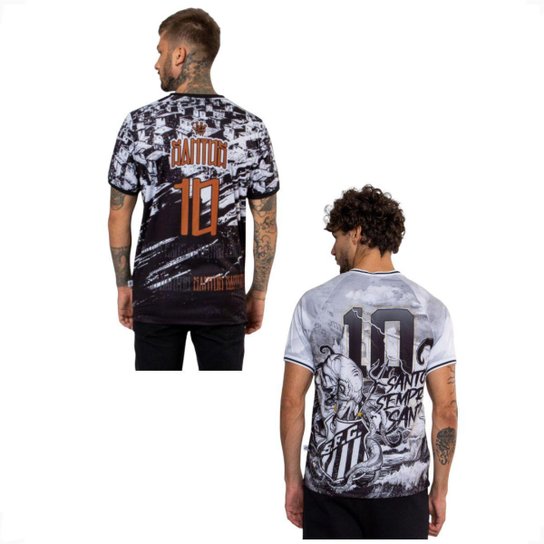 Kit 2 Camisetas Masculina Santos Surf Center