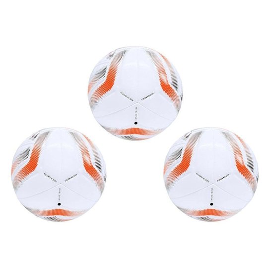 Kit 3 Bolas De Futsal Umbro Sala V Pro LNF - Branco e Laranja 4