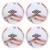 Kit 4 Bolas de Futsal Umbro Sala V Pro LNF - Branco e Laranja 4 - Branco