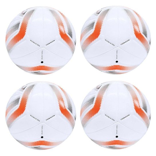 Kit 4 Bolas de Futsal Umbro Sala V Pro LNF - Branco e Laranja 4