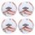 Kit 4 Bolas De Futsal Umbro Sala V Pro LNF - Branco e Laranja 4 - Branco