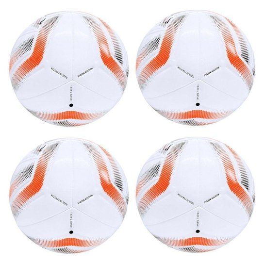 Kit 4 Bolas De Futsal Umbro Sala V Pro LNF - Branco e Laranja 4