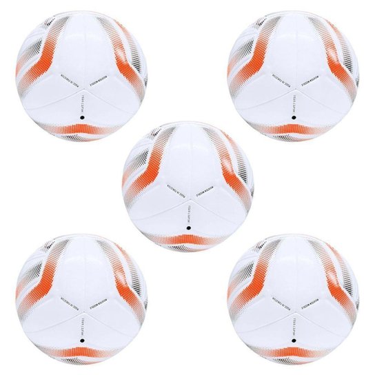 Kit 5 Bolas De Futsal Umbro Sala V Pro LNF - Branco e Laranja 4
