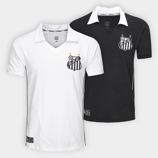 Kit Camisa Polo Santos Masculina - 2 Peças