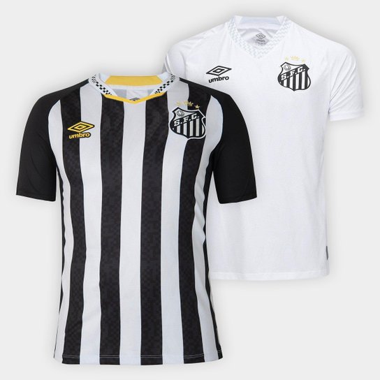 Kit Camisa Santos I 25/26 s/n Umbro + Camisa Santos II 25/26 Neymar N° 10 Torcedor Umbro Masculina
