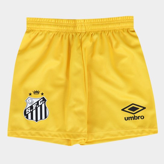 Kit Camisa Santos Infantil III 2024 s/n° Torcedor Umbro + Calção Santos Infantil
