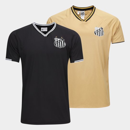 Kit Camiseta Santos + Camisa Santos Braziline Masculina
