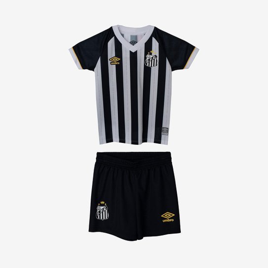Kit Clube Infantil Umbro Santos Oficial 2 2023