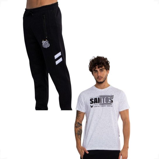 Kit Masculino Santos Camiseta + Calça Masculino
