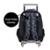 Kit Mochila Com Carrinho Futebol com Rodas com Lancheira e Estojo Santos - Preto