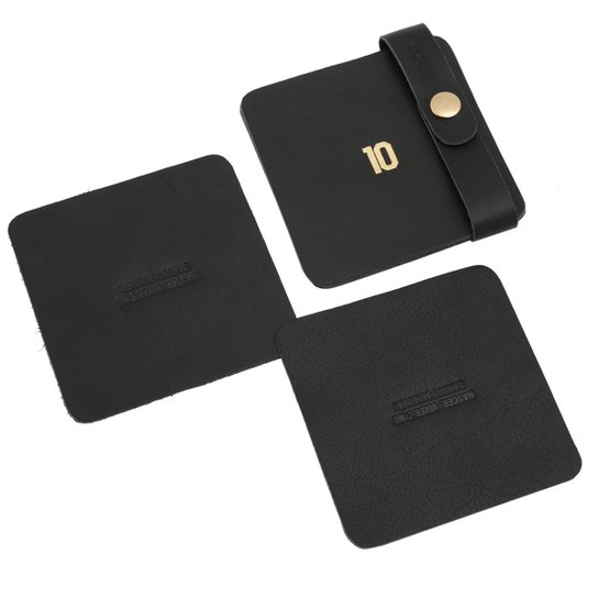 Kit Porta Copos de Couro Santos FC