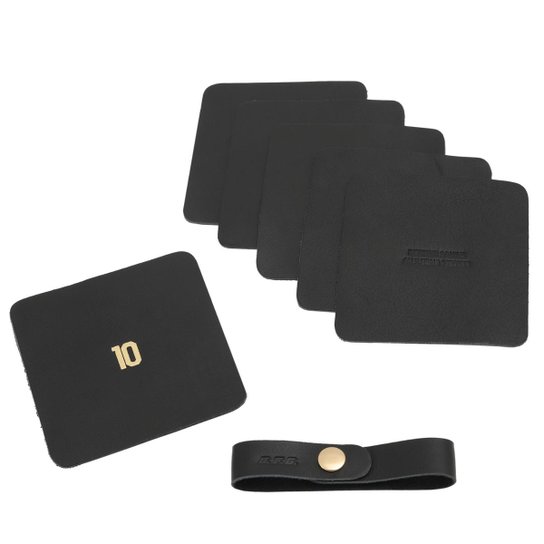 Kit Porta Copos de Couro Santos FC