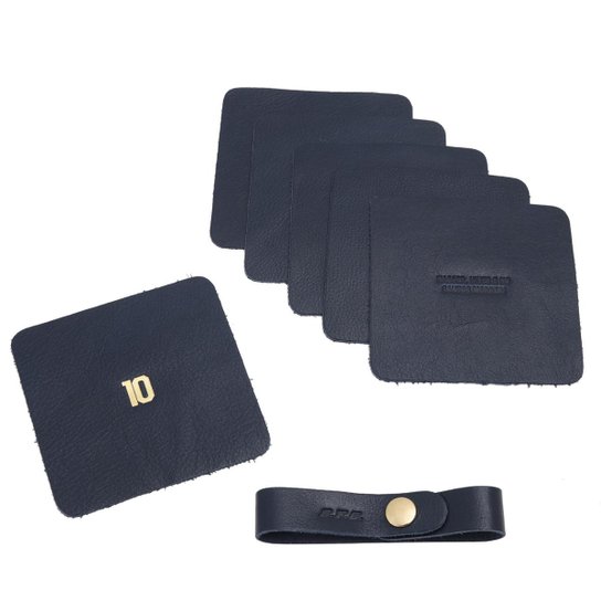 Kit Porta Copos de Couro Santos FC