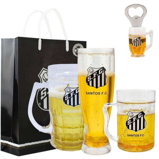 Kit Presente Mestre Cervejeiro Copo Caneca Santos