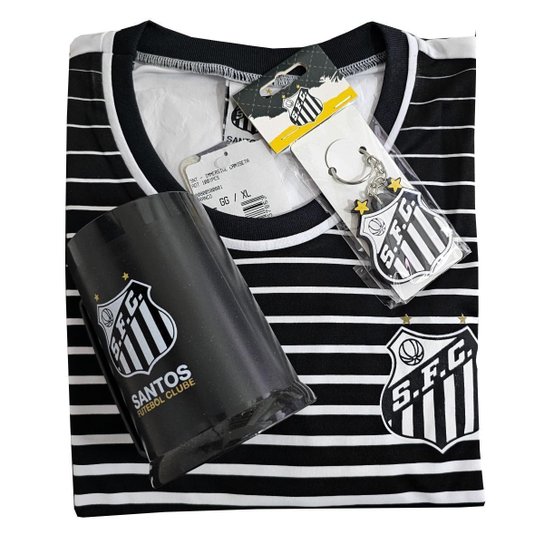 Kit Santos Oficial - Camisa + Caneca + Chaveiro - Masculino