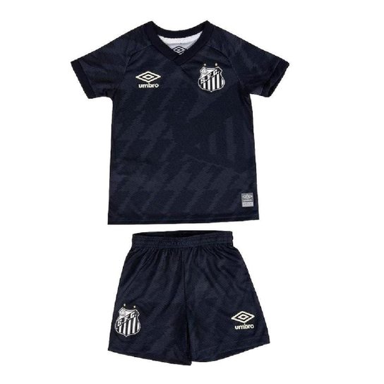 Kit Umbro Santos Clube Of. 3 2021 Infantil