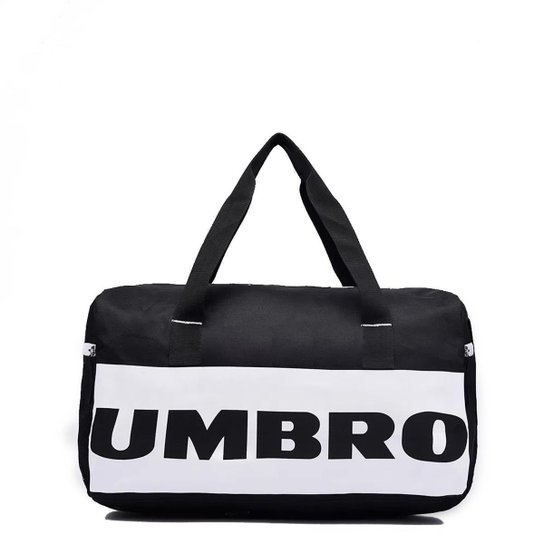 Mala Umbro Old Letter - Preto+Branco