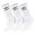 Meia Umbro Cano Longo 39 ao 43 - Pack com 03 Pares - Branco - Branco