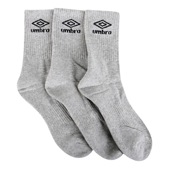 Meia Umbro Cano Longo C/ 3 Pares