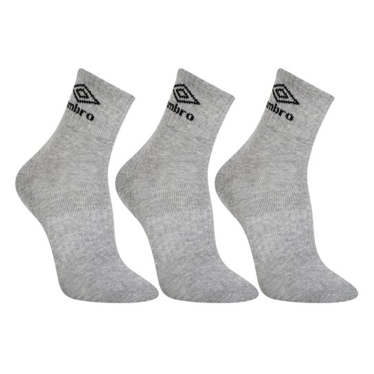 Meia Umbro Cano Médio C/ 3 Pares