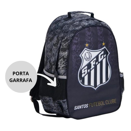 Mochila Esportiva Escolar Futebol Santos torcida Jovem 16612 Oficial