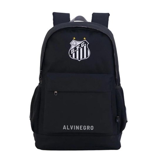 Mochila Esportiva Escolar Futebol Santos torcida Jovem 16620 Oficial