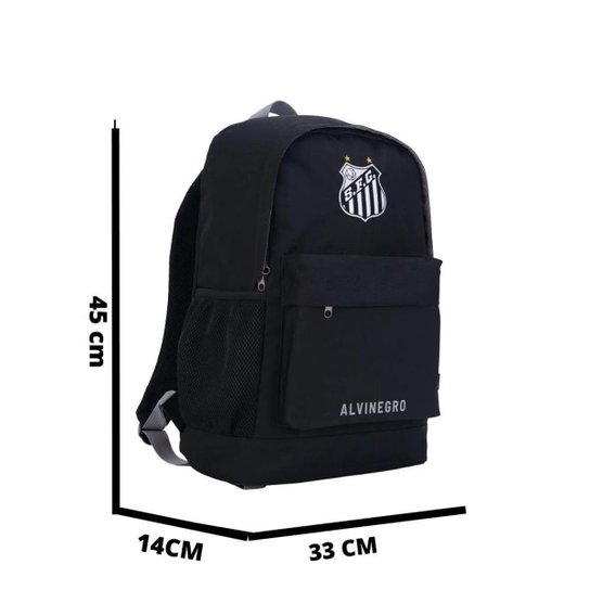 Mochila Esportiva Escolar Futebol Santos torcida Jovem 16620 Oficial