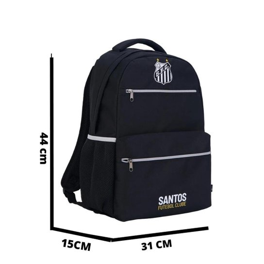Mochila Esportiva Escolar Futebol Santos torcida Jovem 16622 Oficial