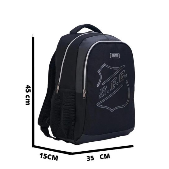 Mochila Esportiva Escolar Futebol Santos torcida Jovem 16623 Oficial