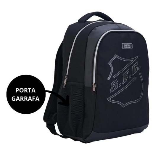 Mochila Esportiva Escolar Futebol Santos torcida Jovem 16623 Oficial