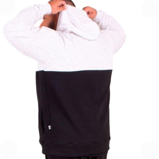 Moletom Canguru Fechado Santos Oficial com Capuz Plus Size