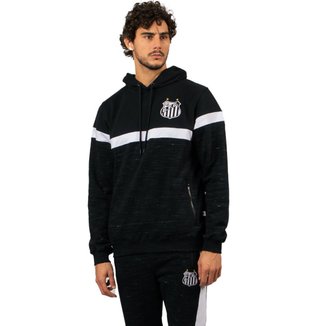 Moletom Canguru Fechado Santos Oficial com Capuz