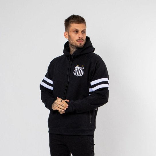 Moletom Canguru Fechado Santos Oficial Escudo