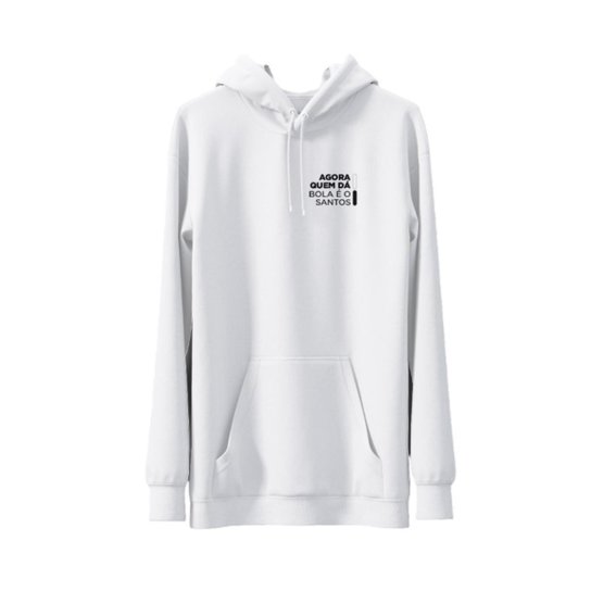 Moletom Com Capuz Santos Futebol Clube Agora Quem da Bola