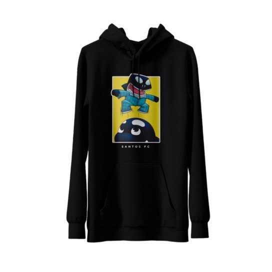 Moletom Com Capuz Santos Futebol Clube Baleinha e Baleião