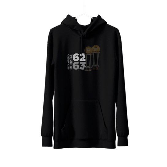 Moletom Com Capuz Santos Futebol Clube Mundial 62 63