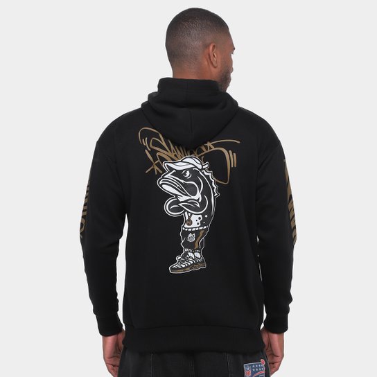 Moletom Com Capuz Santos Futebol e Arte Masculino