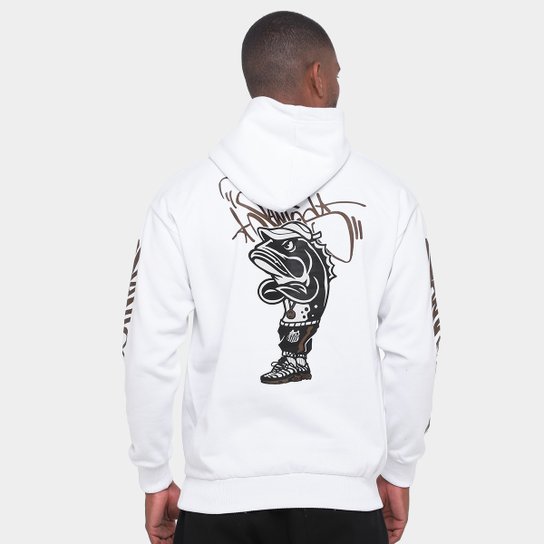 Moletom Com Capuz Santos Futebol e Arte Masculino