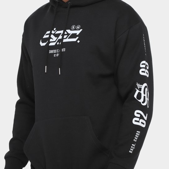Moletom Com Capuz Santos Raça Garra e Tradição Masculino